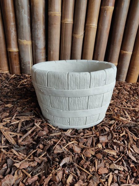 Barrel Stone Plant Pot