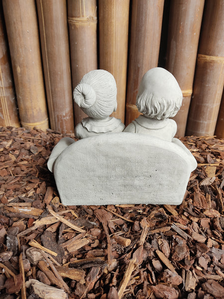Grandparents on Sofa Decorative Stone Ornament