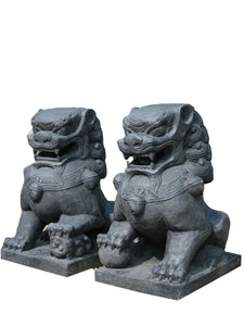 Set of two Stone Temple Lion 60cm